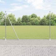 vidaXL Stängselstolpe Silver
