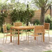 vidaXL Trädgårdsmöbelset 5 pcs Beige Poly rattan