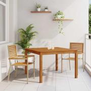 vidaXL Trädgårdsmöbelset 3 pcs Beige Poly rattan
