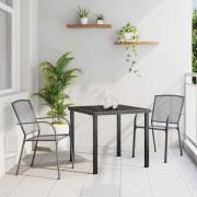 vidaXL Trädgårdsmöbelset 3 pcs Antracit Stål