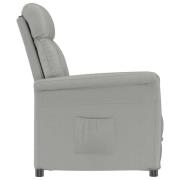 vidaXL Fåtölj Recliner Ljusgrå Ljusgrå 70.5 x 96.5 x 95 cm tyg
