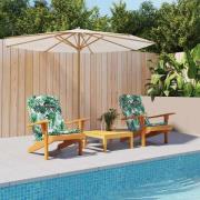 vidaXL Stolkuddar Löv 2 pcs Bladmönster 58 x 77 x 4,5 cm Oxford Tyg