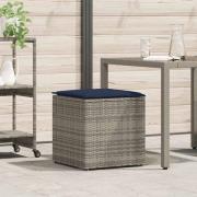 vidaXL Kuddbox med lagring Grå 50 x 50 x 50 cm konstrotting