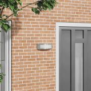 vidaXL Utomhus vägglampa Silver 32 x 10 x 10 cm Rostfritt stål