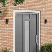 vidaXL Utomhus vägglampor 2 pcs Svart 6.5 x 10.5 x 16 cm