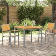 vidaXL Trädgård Stol 2 pcs Brun 56 x 57 x 87 cm Massivt akaciaträ
