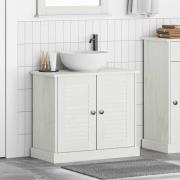vidaXL Tvättställsskåp VIGO antikvit 67.5 x 34 x 59 cm Massiv furu
