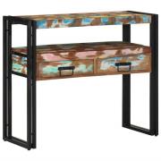 vidaXL Konsolbord med låda 90 x 33 x 75 cm massivt återvunnet trä