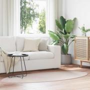 vidaXL Områdesmattor Oval HUARTE Sand 100 x 200 cm 100% Polyester