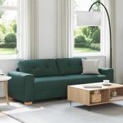 vidaXL Tvåsitssoffa med kudde Mörkgrön tyg