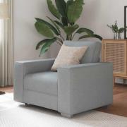 vidaXL Soffa med kudde Ljusgrå 100 x 77 x 82 cm tyg