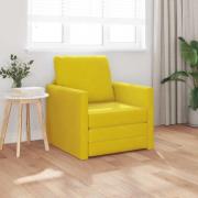 vidaXL Bäddsoffa med kudde Mörk gul 74 x 77 x 81 cm Sammet