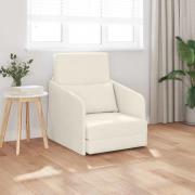 vidaXL Golvsoffa-säng 2-i-1 Grädde 65x80x83 cm Sammet