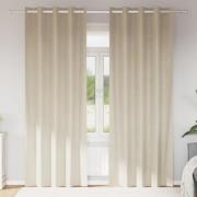 vidaXL Gardiner med gardiner 2 pcs Kräm 140 x 260 cm Sammet