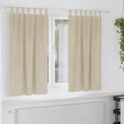 vidaXL Gardiner med gardiner 2 pcs Kräm 140 x 175 cm Sammet