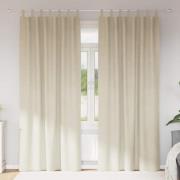 vidaXL Mörkläggningsgardiner 2 pcs Kräm 140 x 225 cm Sammet