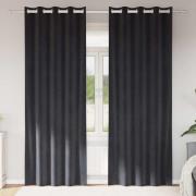 vidaXL Mörkläggningsgardiner 2 pcs Mörkgrå 140 x 260 cm Sammet