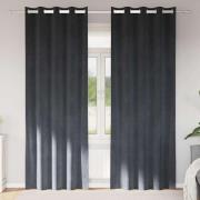 vidaXL Gardiner med gardiner 2 pcs Ljusgrå 140 x 245 cm Sammet