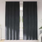 vidaXL Gardiner med gardiner 2 pcs Ljusgrå 140 x 260 cm Sammet