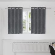vidaXL Mörkläggningsgardiner 2 pcs Ljusgrå 140 x 140 cm Sammet
