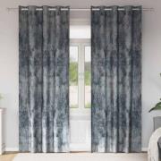 vidaXL Sammetsgardiner 2 pcs Silvergrå 245 x 140 cm Sammet