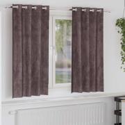 vidaXL Gardiner med gardiner 2 pcs Brun 175 x 140 cm Sammet
