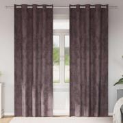 vidaXL Sammetsgardiner med gardiner 2 pcs Brun 245 x 140 cm Sammet