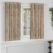 vidaXL Gardiner med gardiner 2 pcs champagne 175 x 140 cm Sammet