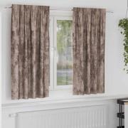 vidaXL Gardiner med gardiner 2 pcs Cappuccino 175 x 140 cm Sammet