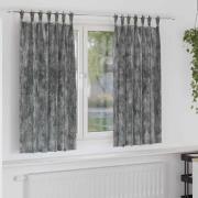 vidaXL Gardiner med gardiner 2 pcs Grå 175 x 140 cm Sammet