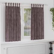 vidaXL Gardiner med gardiner 2 pcs Brun 175 x 140 cm Sammet