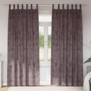 vidaXL Sammetsgardiner med gardiner 2 pcs Brun 245 x 140 cm Sammet