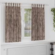 vidaXL Gardiner med gardiner 2 pcs Cappuccino 175 x 140 cm Sammet