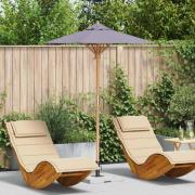 vidaXL Trädgårdsparasol Mörkgrå 150 x 150 x 210 cm Bambu