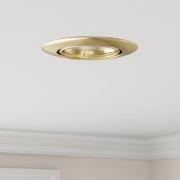 vidaXL Spotlights med strålkastare 24 pcs Guld 9 x 9 cm Metall