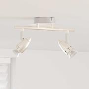 vidaXL Takspotlight Matt nickel 27 x 14 x 12 cm Stål