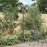 vidaXL Trädgårdslampa Stöd Brons Aluminium, Glas