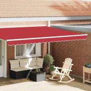 vidaXL Markisvalance Röd 4.3 x 0.2 m Kanvas