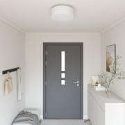 vidaXL Taklampa Vit 38 x 13.5 cm tyg