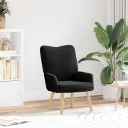 vidaXL Avkopplande stol Svart 63 x 67 x 94 cm tyg