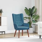 vidaXL Avkopplande stol Blå 63 x 67 x 94 cm Sammet
