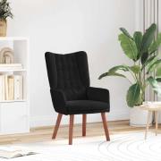 vidaXL Avkopplande stol Svart 63 x 67 x 94 cm Sammet
