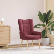 vidaXL Avkopplande stol Vinröd 63 x 67 x 94 cm tyg