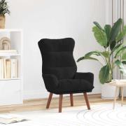 vidaXL Avkopplande stol Svart 69 x 74 x 93 cm Sammet