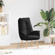 vidaXL Avkopplande stol Svart 69 x 74 x 93 cm tyg