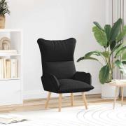 vidaXL Avkopplande stol Svart 69 x 74 x 93 cm tyg