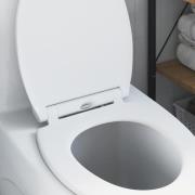 vidaXL Snabbt Släpp Toalettstolssits Vit 45.5 x 37.5 x 3.8 cm
