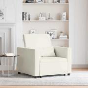vidaXL Enkel Soffbed Kräm 90 x 165 x 87 cm Sammet
