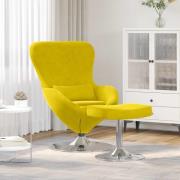 vidaXL Äggfåtölj 2 pcs Gul 63 x 73 x 90 cm Sammet