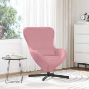 vidaXL Äggfåtölj Rosa Sammet